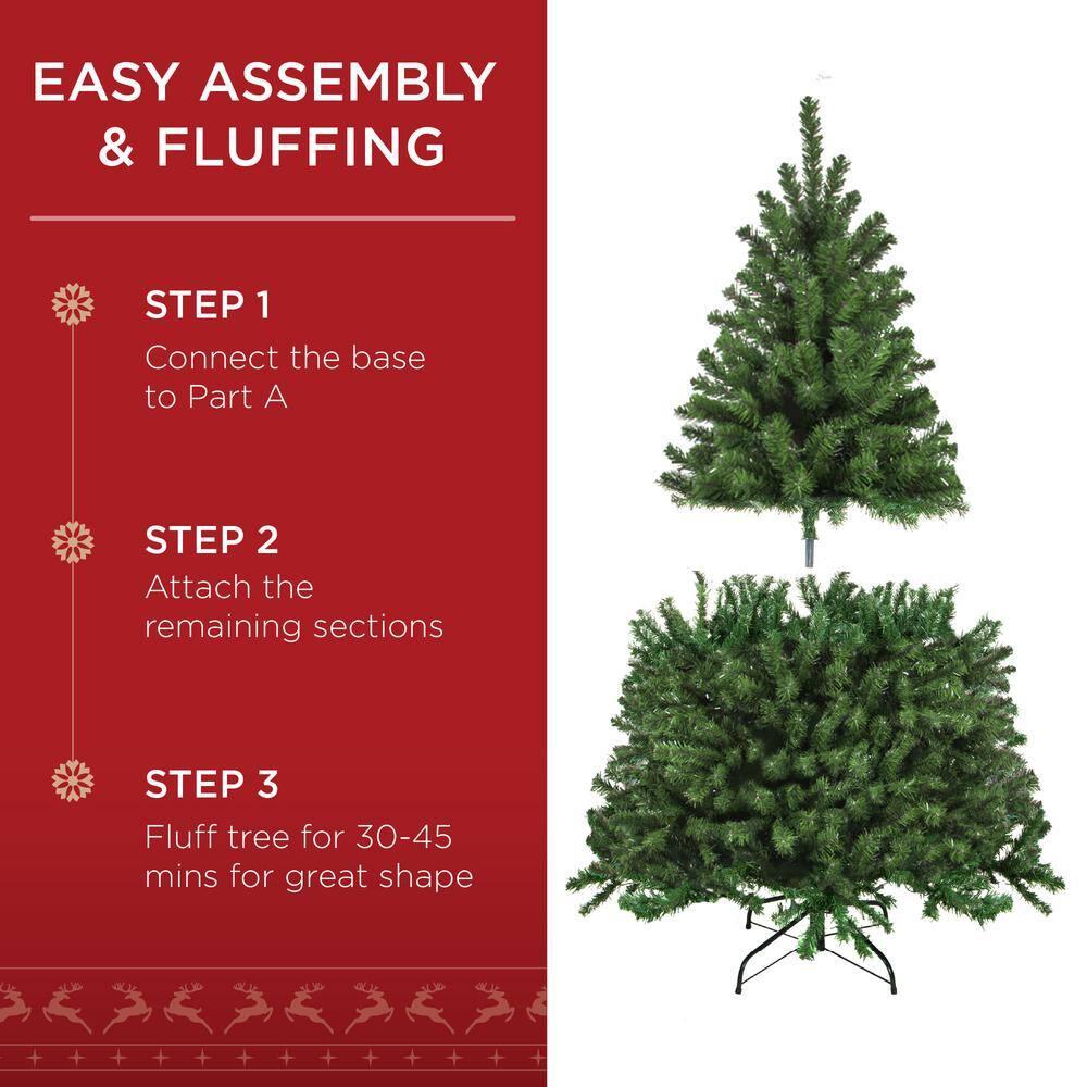Best Choice Products 4.5ft Premium Spruce Artificial Christmas Tree w/ Easy Assembly, Metal Hinges & Foldable Base