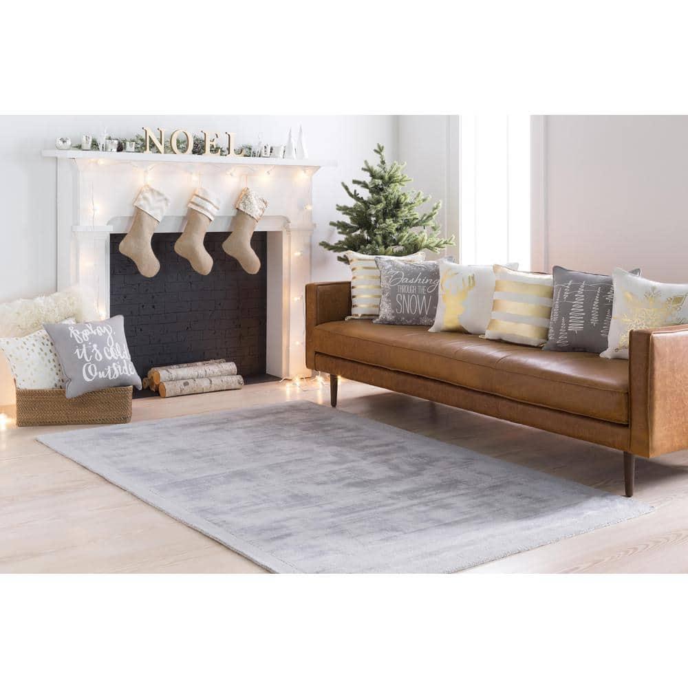 Silk Route Rainey Gray 8 ft. x 10 ft. Indoor Area Rug