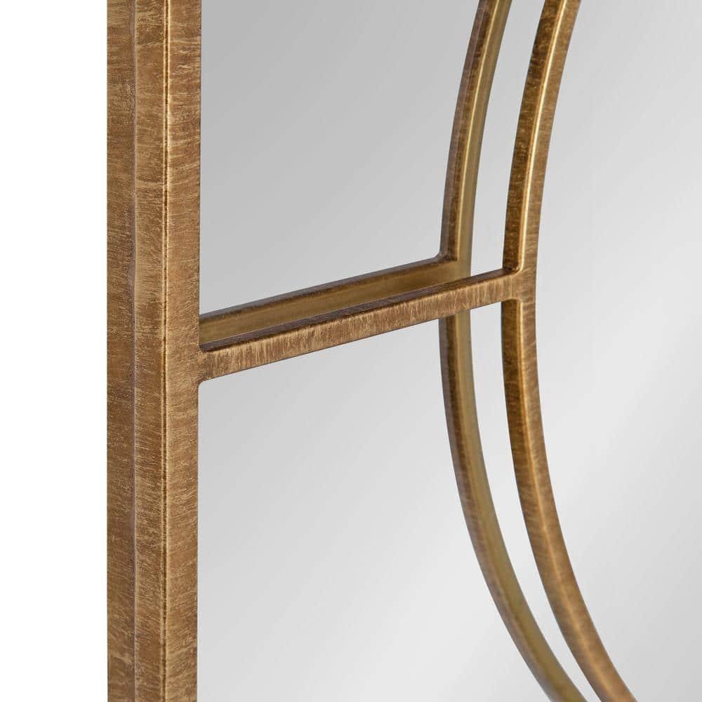 30" x 30" Ansonia Square Wall Mirror Gold - Kate & Laurel All Things Decor: Modern Style, Metal Frame, No Assembly Required