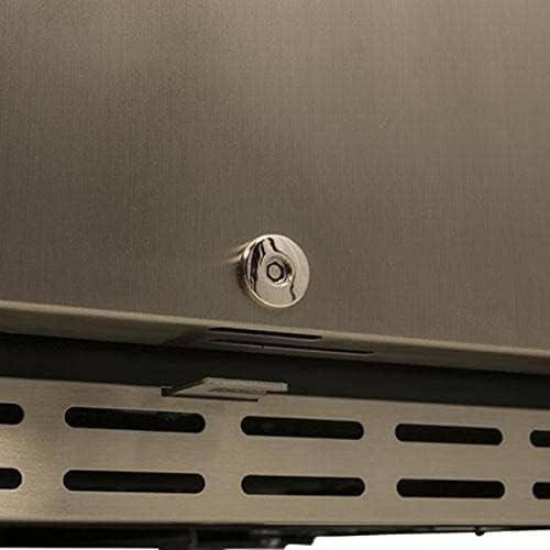 EdgeStar EdgeStar Outdoor Party 6.62 Cubic Feet Silver Outdoor Triple Tap Freestanding Kegerator with Door Lock and Adjustable Temperature