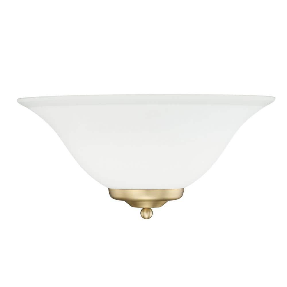 Golden Lighting Multi-Family 1-Light Wall Sconce in Brushed Champagne Bronze with Opal Glass