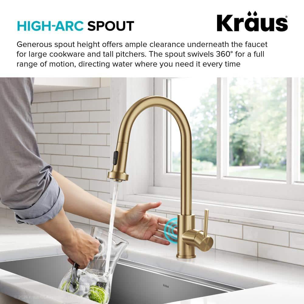 KRAUS Bolden Motion Sensor Single Handle Pull Down Touchless Kitchen Faucet