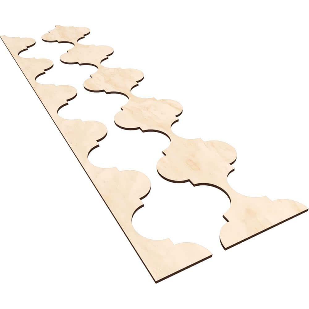 Ekena Millwork Marrakesh Adjustable Wood Decorative Slat Wall Panel Kit