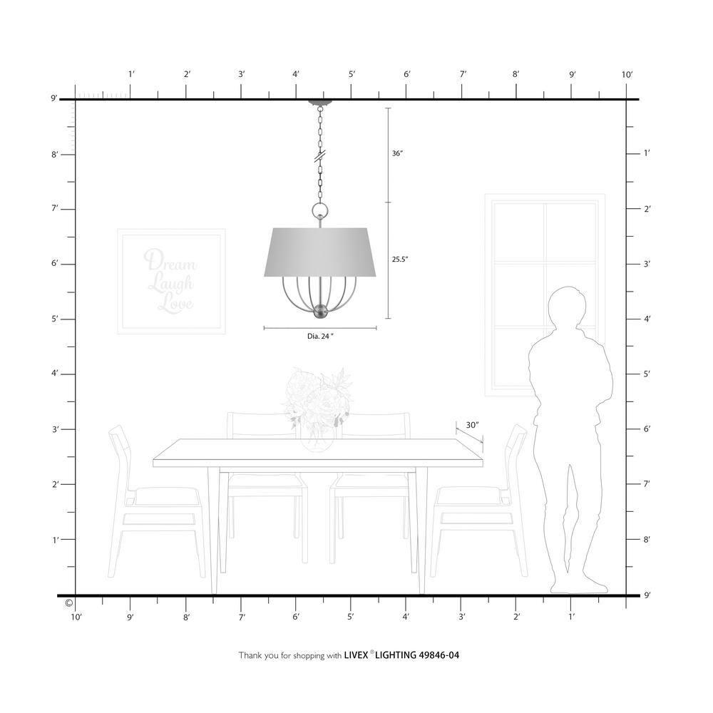 Livex Lighting Ridgecrest 6 - Light Pendant in  Black