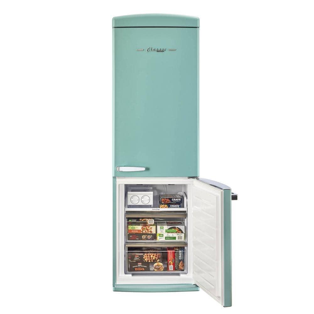 Unique Appliances Classic Retro 24 In 12 Cu.ft Bottom Mount Fridge Auto Defrost, Energy Star Certified, Counter Depth UGP-340L T AC