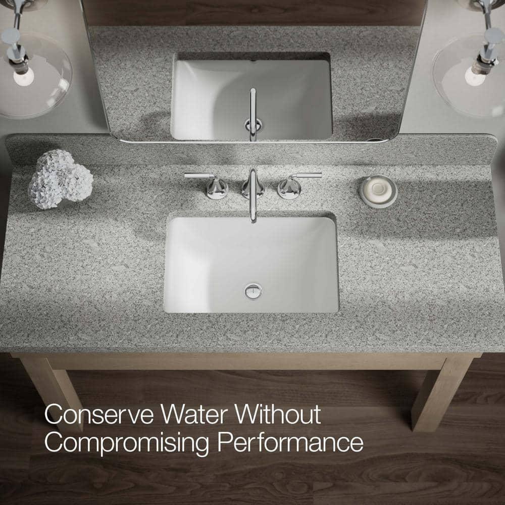 Tone Widespread Bathroom Sink Faucet, Three-Hole Bathroom Faucet with Clicker Drain, 1.2 GPM