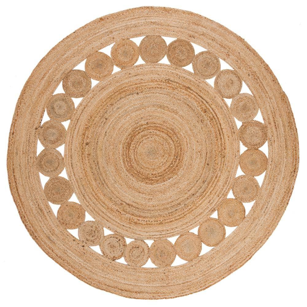 Natural Fiber NF364 Hand Woven Area Rug - Natural - 9' round - Safavieh.