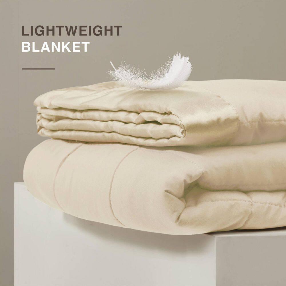 Madison Park Lightweight Down Alternative Blanket with Satin Trim