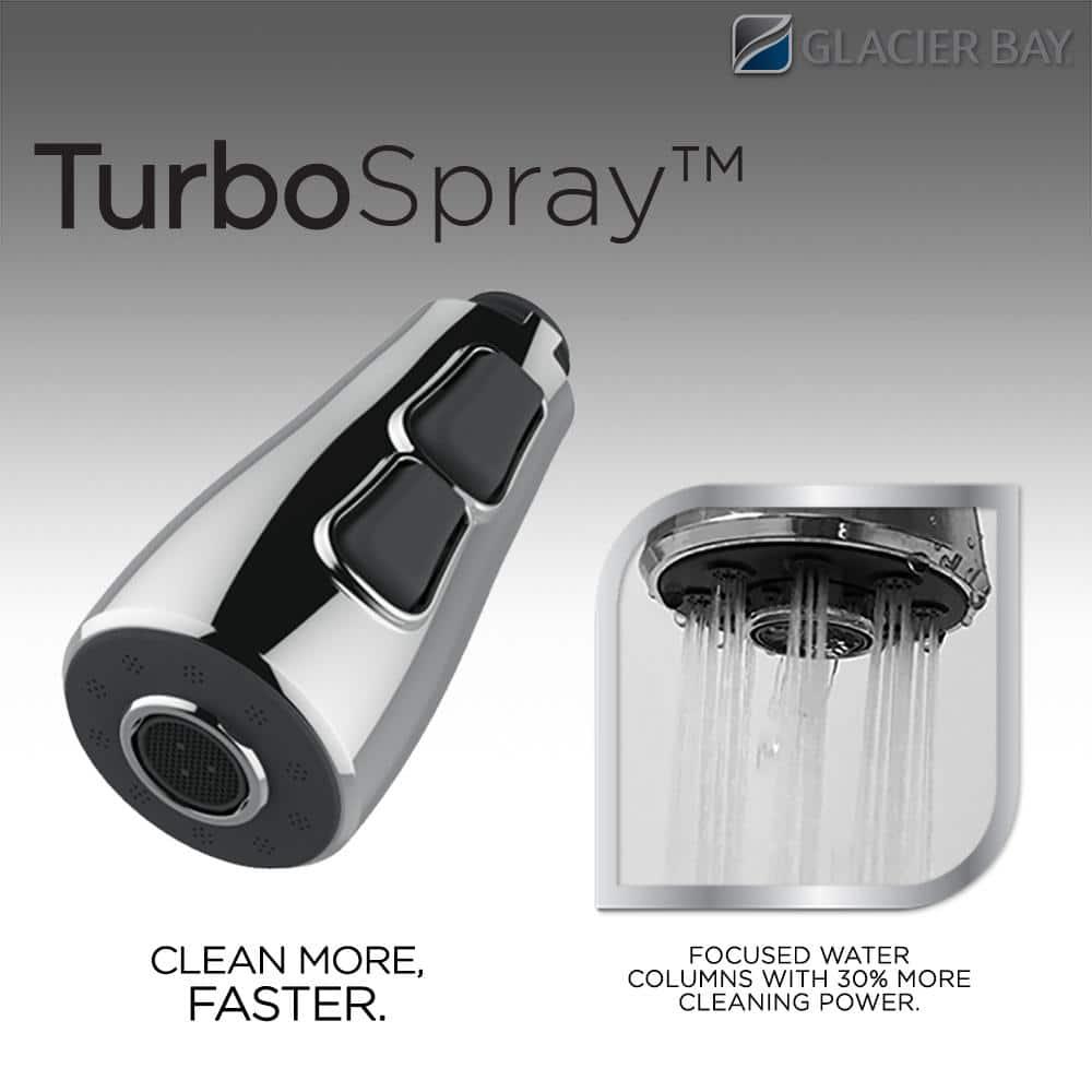 Glacier Bay Market Single-Handle Pull-Out Sprayer Kitchen Faucet in Stainless Steel
