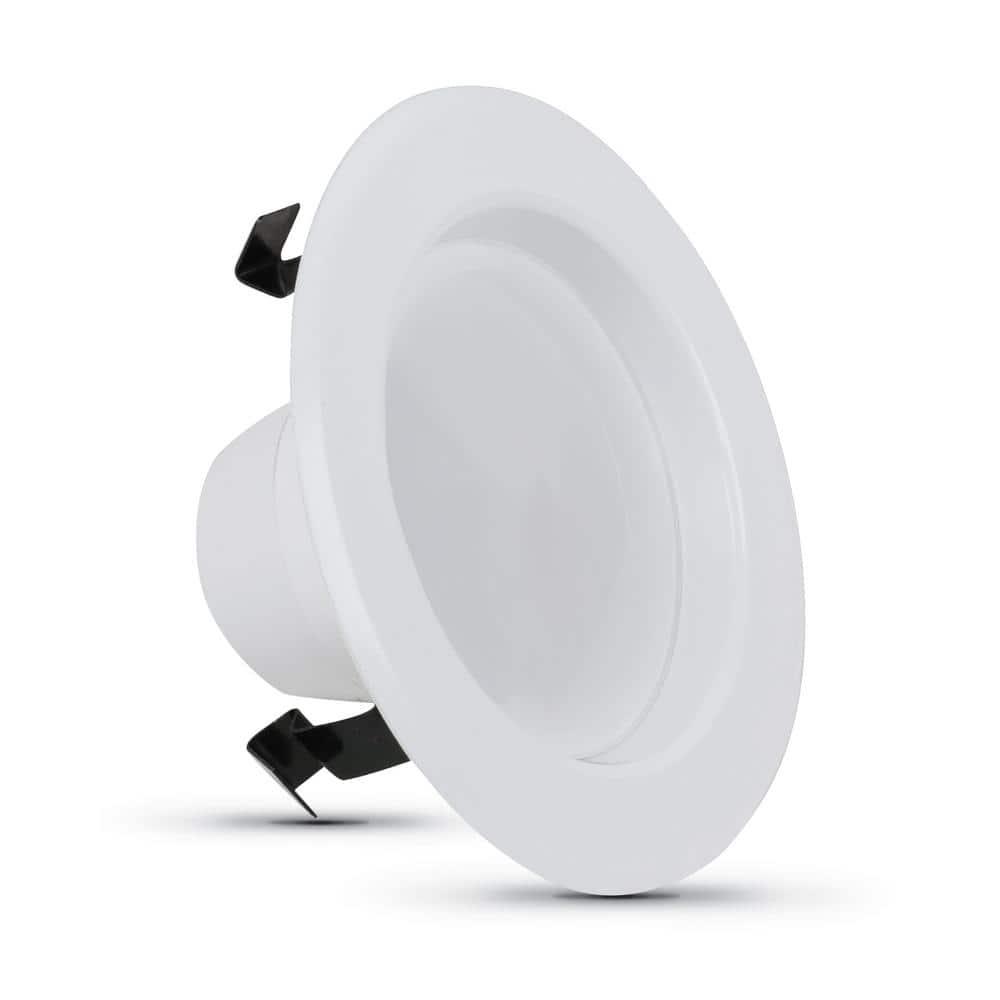 Feit Electric Enhance LED 4" White Trim 7.2W (50W Eq) Retrofit Kit Recessed Light, 5,000K Daylight