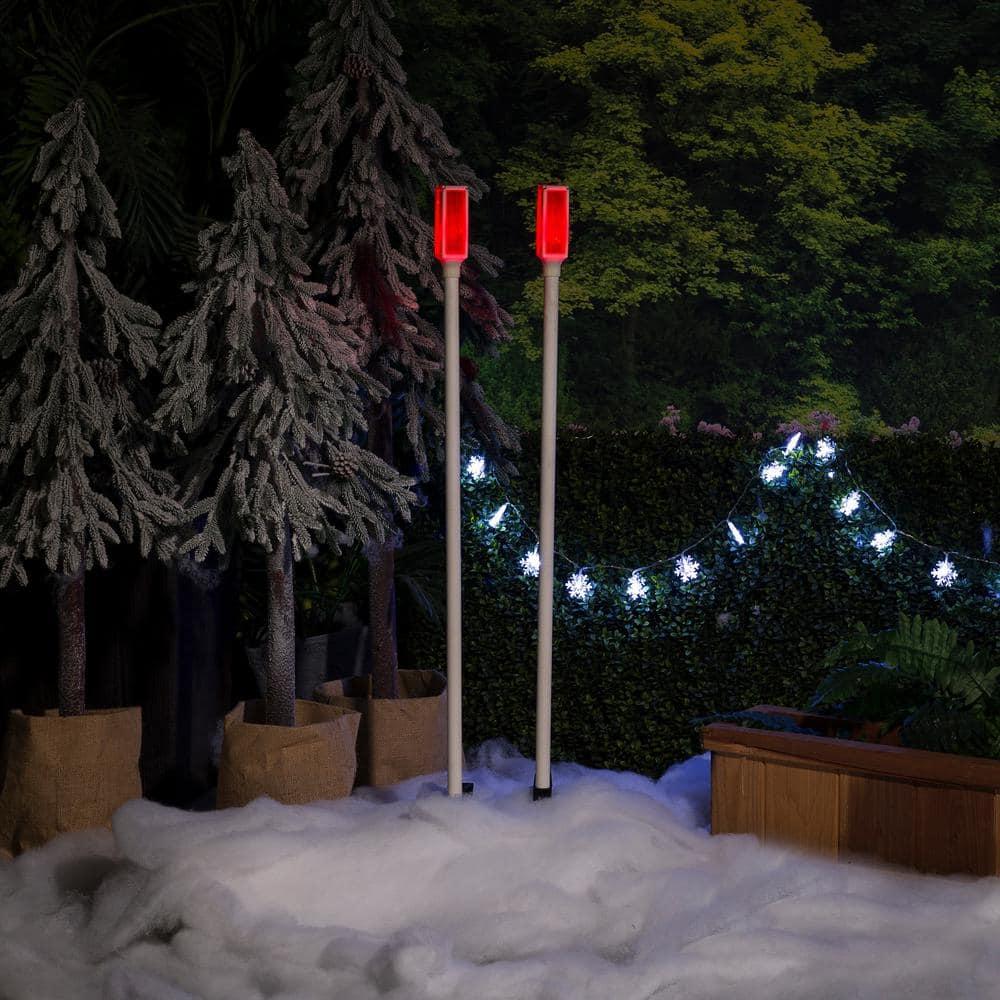 Alpine White Solar Powered Integrated LED Pathway Light Pack