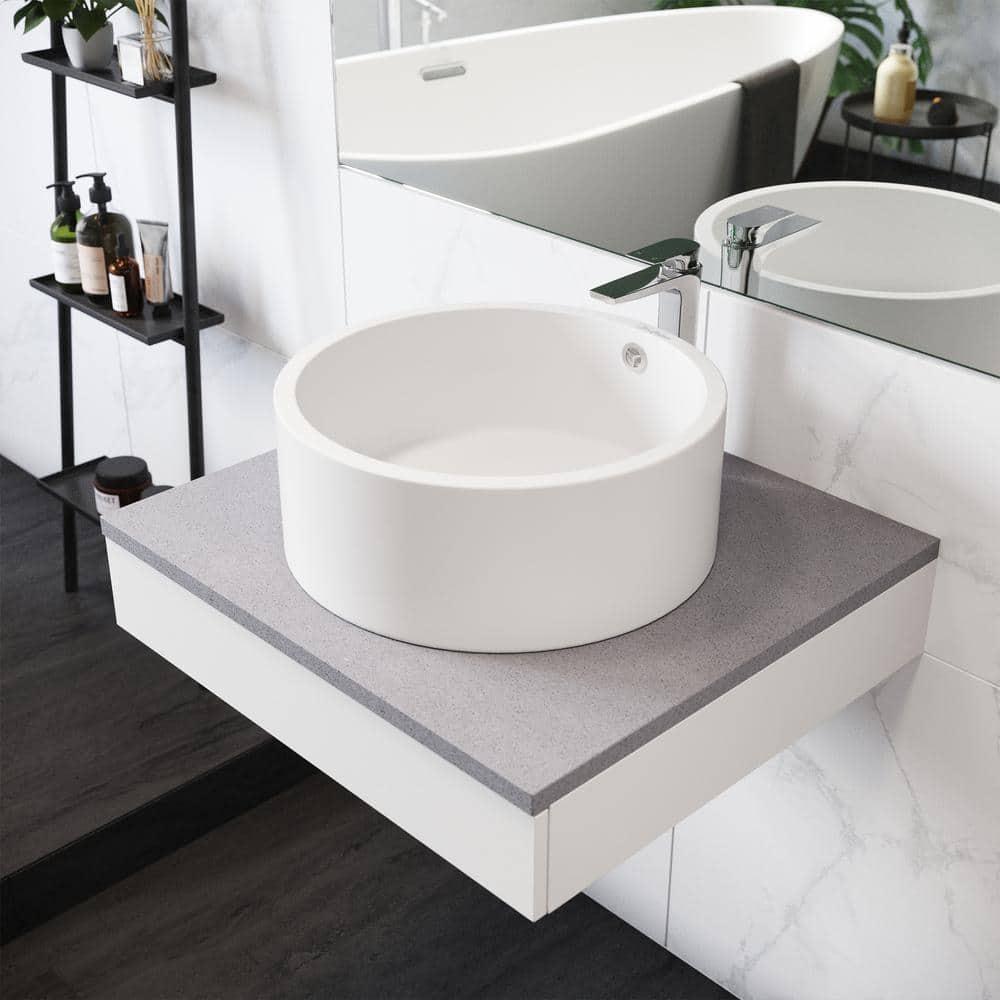 Monaco Round Ceramic Bathroom Vessel Sink