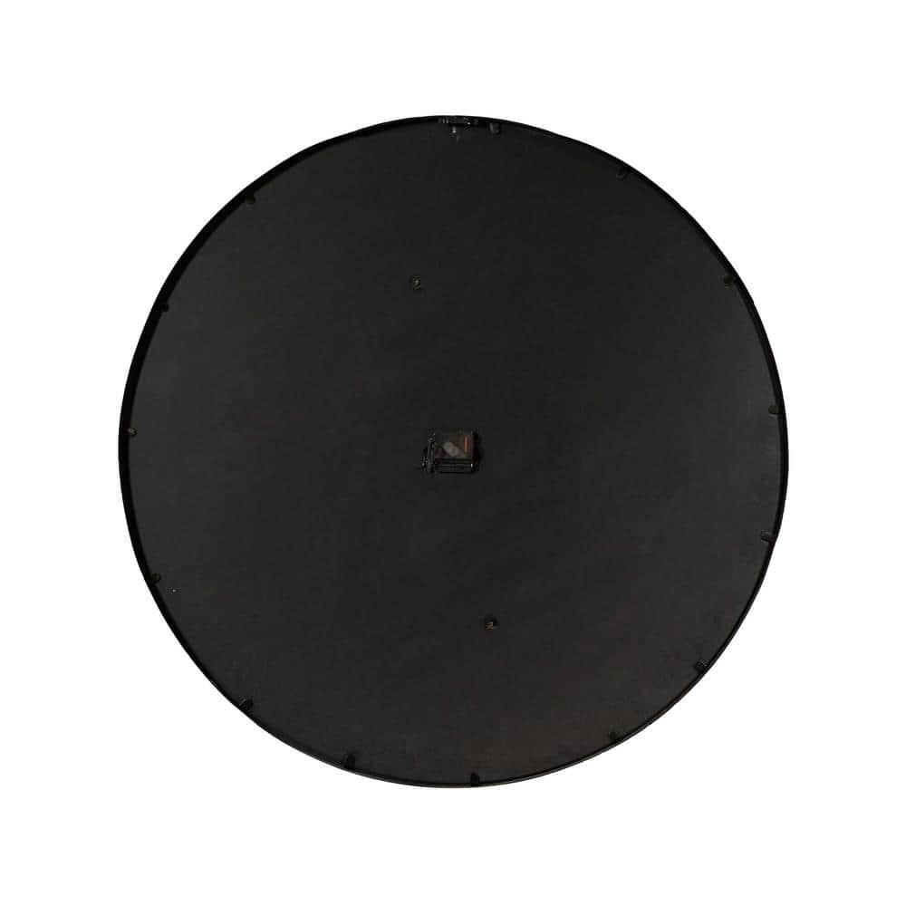 DecMode 36" Brown Wood Wall Clock with Black Accents