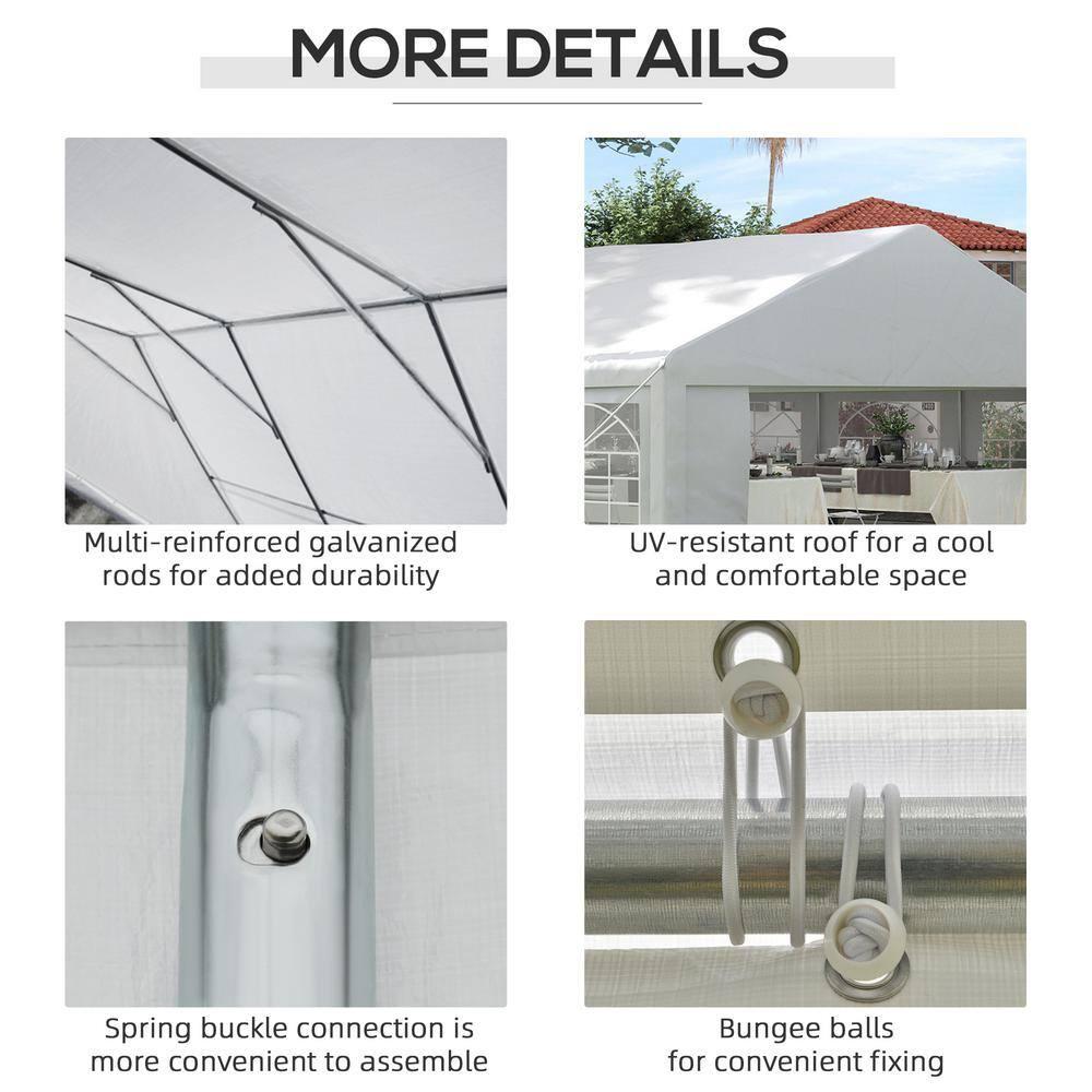 Outsunny 39 Ft. W x 23 Ft. D Steel Canopy