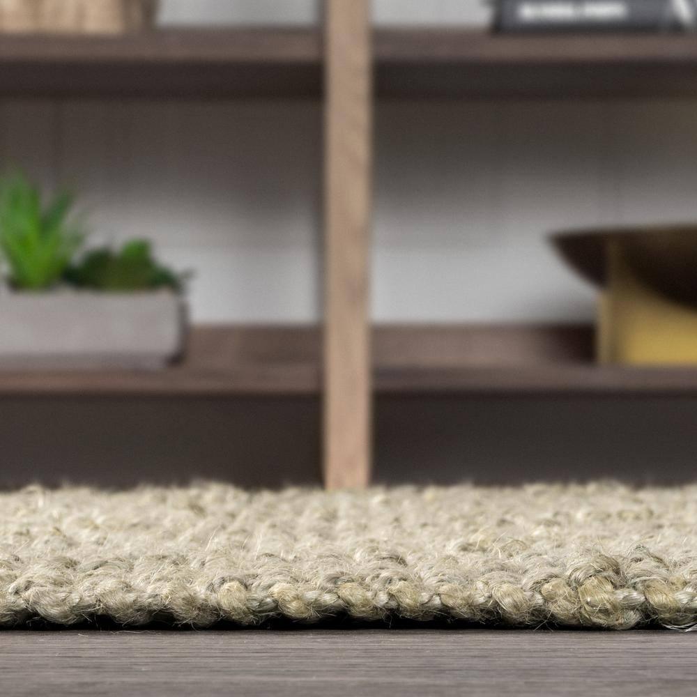 5'x8' Pata Hand Woven Chunky Jute Area Rug, Gray - JONATHAN Y