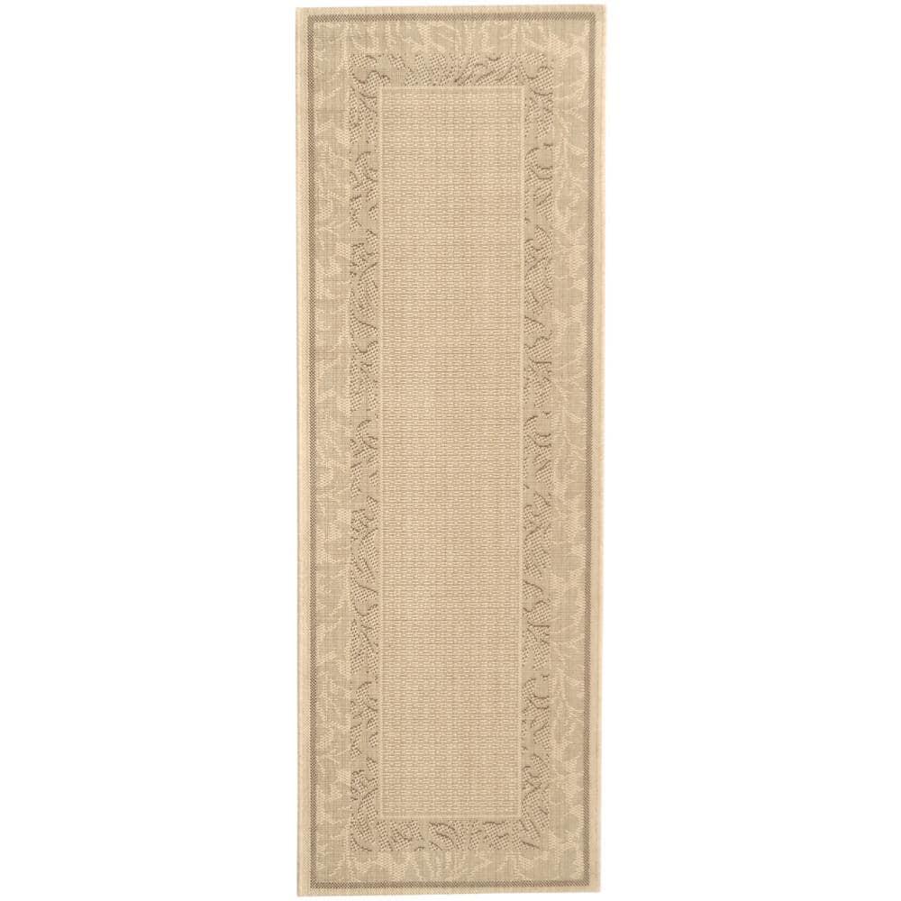 Courtyard CY1704 Power Loomed Indoor and Outdoor Runner Rug - Natural/Brown - 2'3"x6'7" - Safavieh