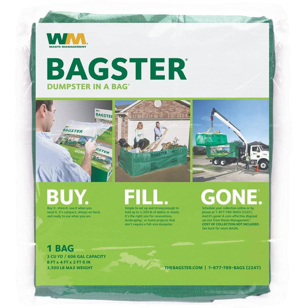 Waste Management Bagster Dumpster in a Bag Green