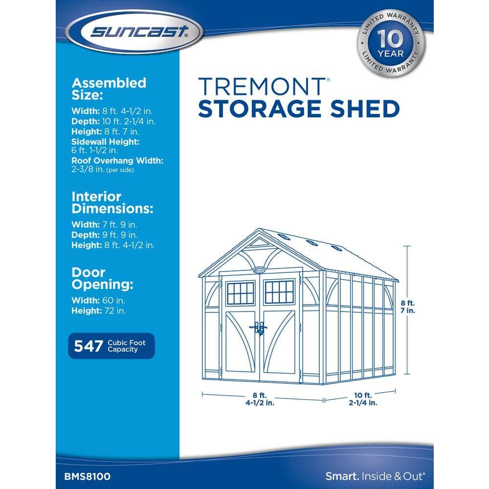 Suncast Suncast Outdoor Vanilla Resin Storage Shed