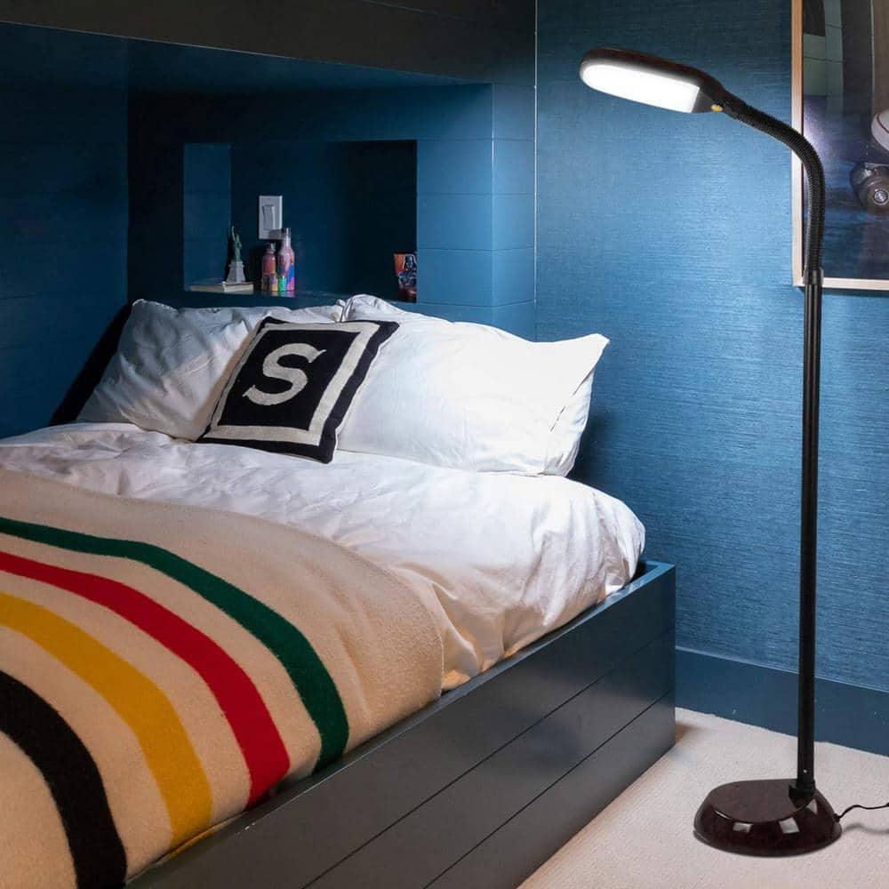 Brightech Litespan 53 in. Industrial Dimmable LED Floor Lamp with Height Adjustable Gooseneck Head