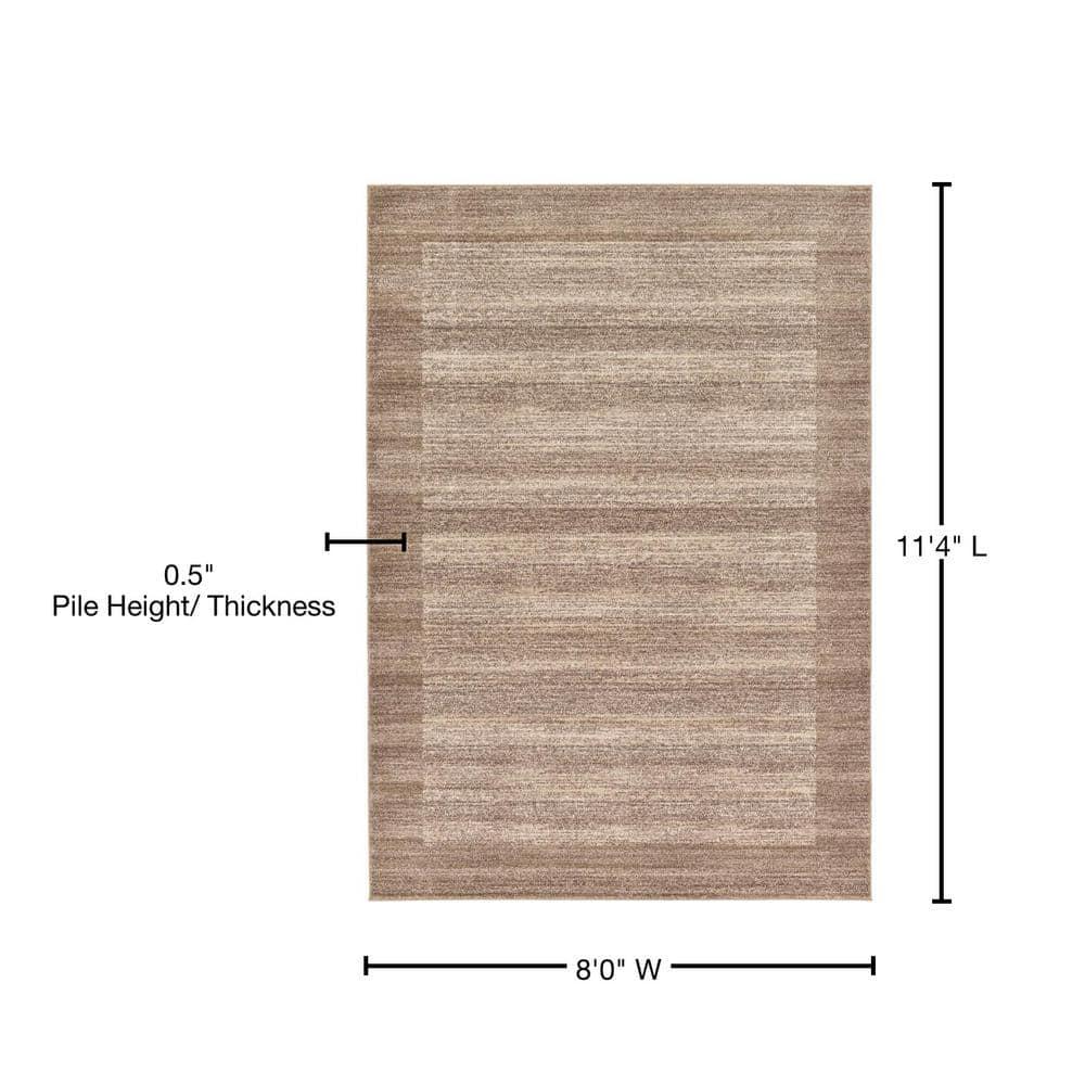 Unique Loom Abigail Del Mar Area Rug , 8'x11'2" Rectangular ,Beige