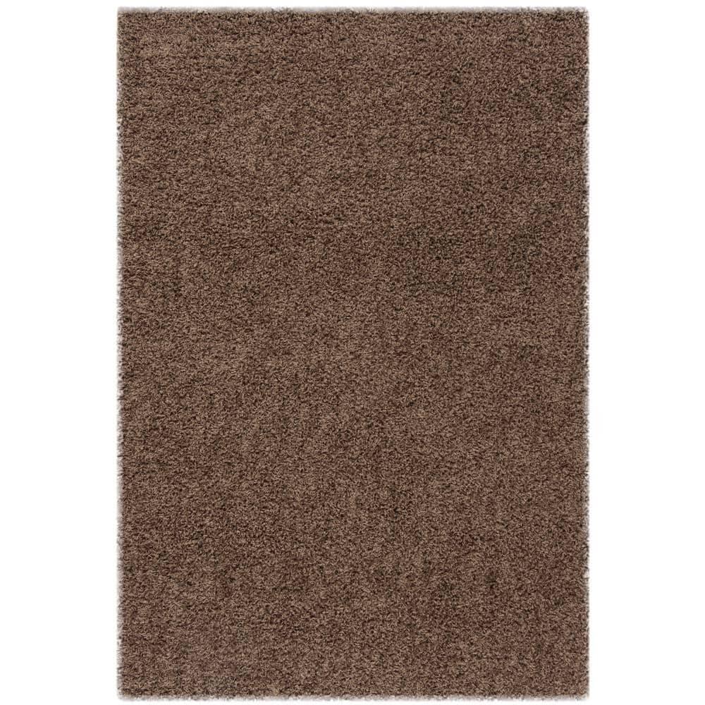 Athens Shag SGA119 Power Loomed Indoor Area Rug - Taupe - 6'x9' - Safavieh