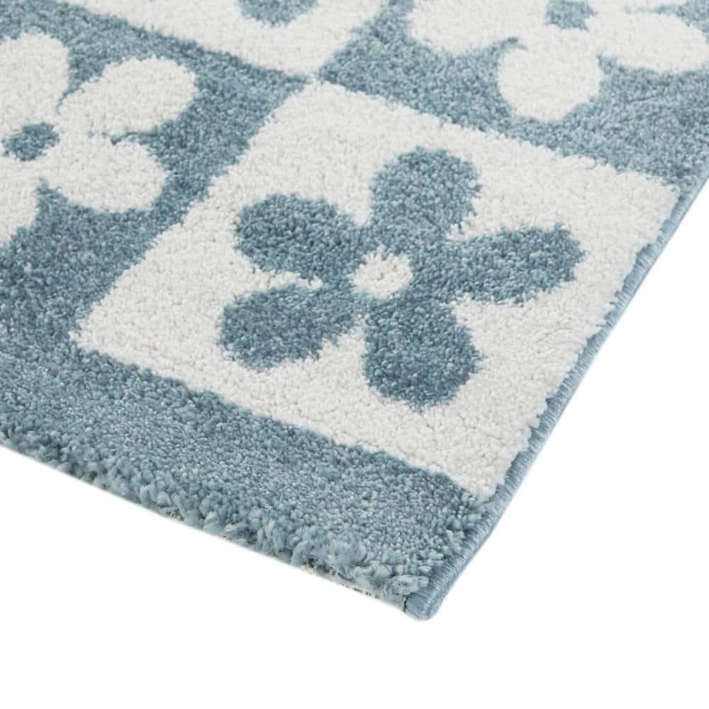 Balta Rugs 7'10"x10' Kids' Ambrose Modern Floral Light Blue: Indoor Area Rug, Fade & Stain-Resistant, OEKO-TEX Certified