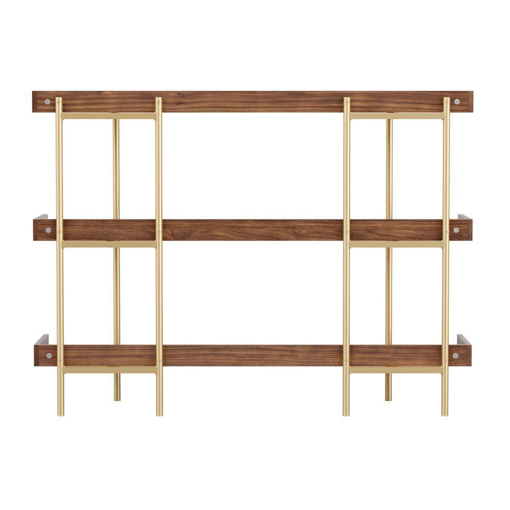 Martha Stewart Raines Martha Stewart Emmett 3 Shelf Storage Display Unit Bookcase with Metal Frame