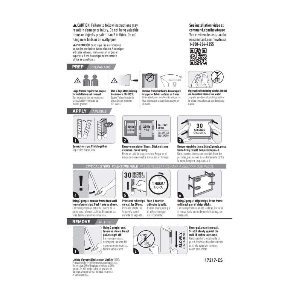 Command 20 Lb XL Heavyweight Picture Hangers, Damage-Free Hanging, 8 Pairs