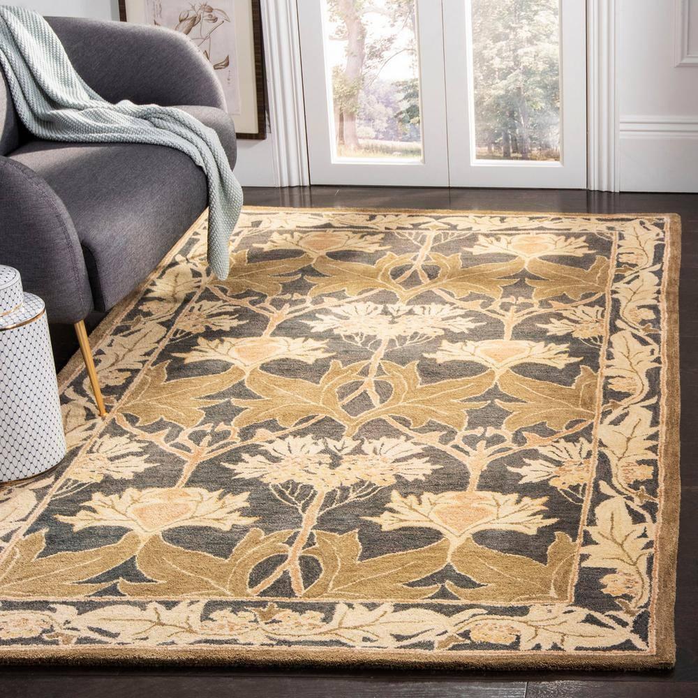 Anatolia AN541 Hand Tufted Indoor Accent Rug - Navy/Sage - 3'x5' - Safavieh