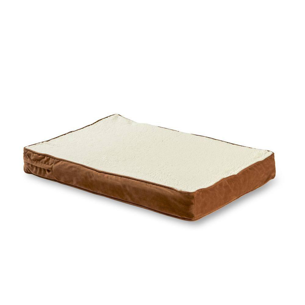 Happy Hounds Oscar Sherpa Orthopedic Dog Bed, Latte, Extra Small (24 x 18 in.)