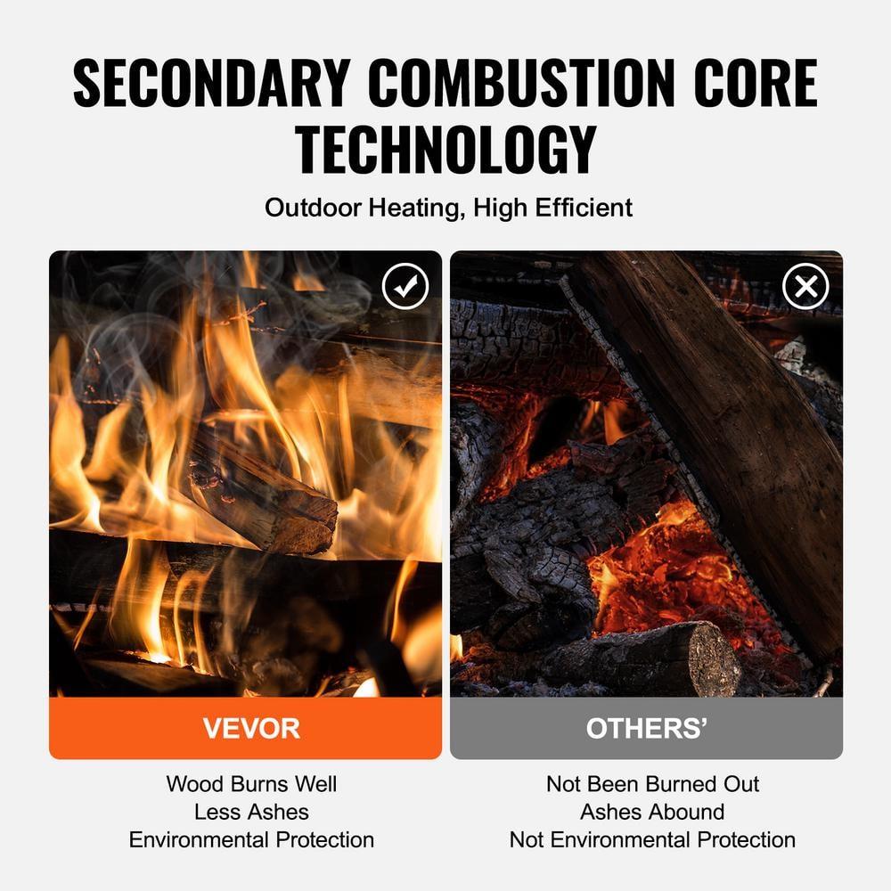 VEVOR Wood Push and turn Steel Outdoor burner