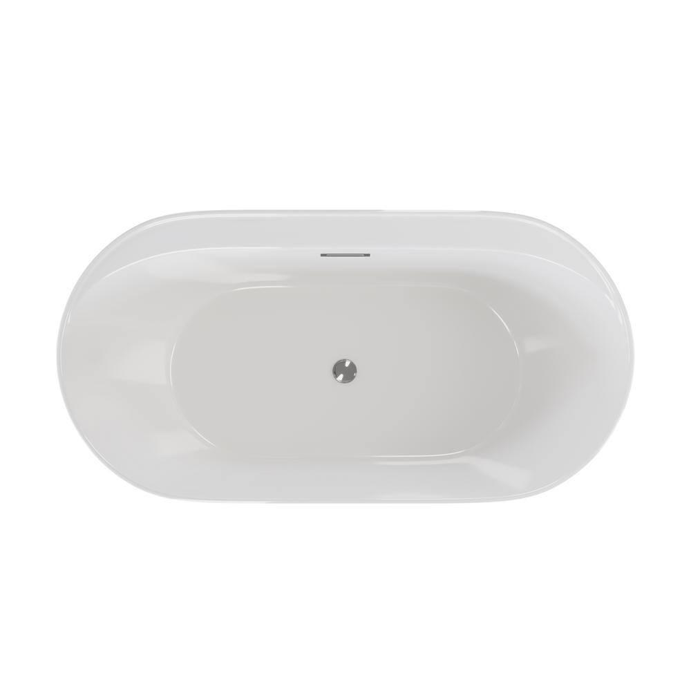 Swiss Madison Monaco 59" Freestanding Bathtub With Matte Black Stand SM-FB1002BG