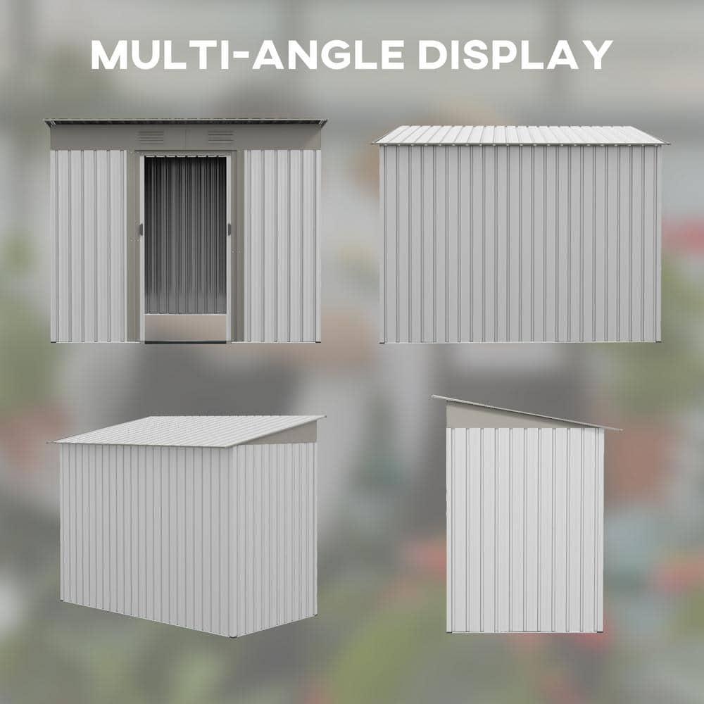 Outsunny Metal Lean-To Storage Shed