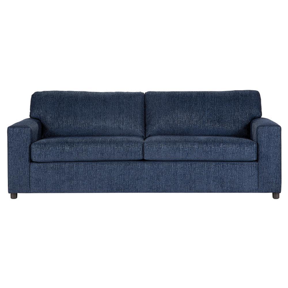 New Classic Furniture Kylo Polyester Fabric 3-Seater Sofa in Blue