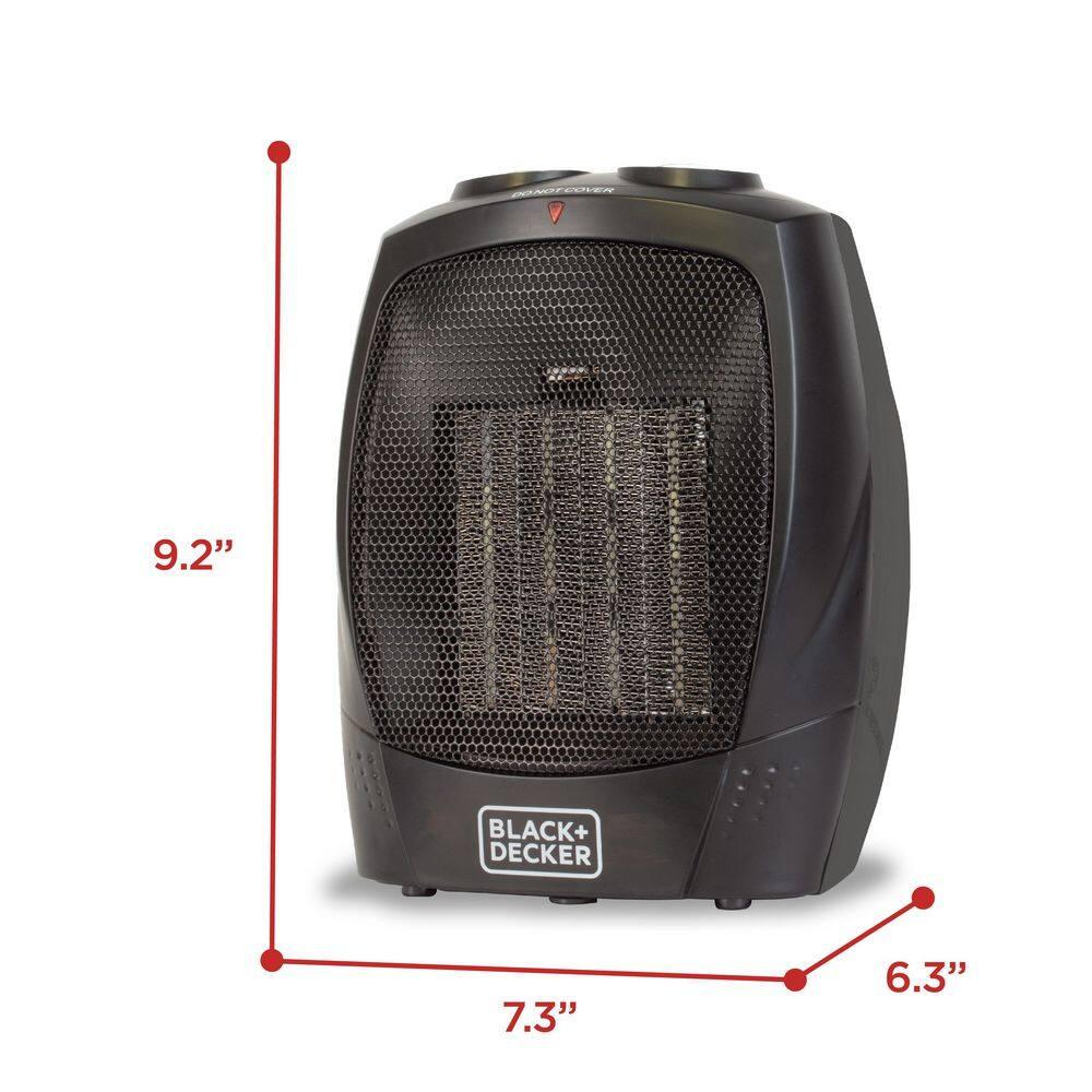 BLACK+DECKER Personal 1500 Watt Electric Fan Compact Heater with Manual Control