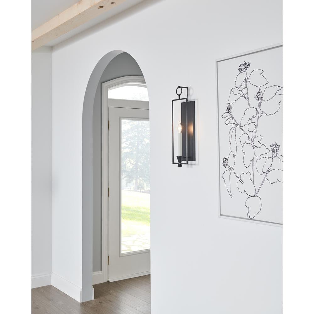 Keystone Aged Iron 1-Light Wall Sconce with Rustic Charm