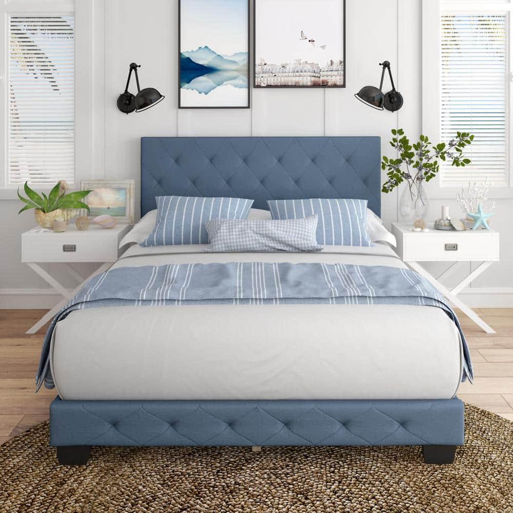 Boyd Sleep Boyd Sleep Chloe Linen Upholstered Bed Frame with Adjustable Headboard, Sturdy Wood Slat System, No Box Spring Required