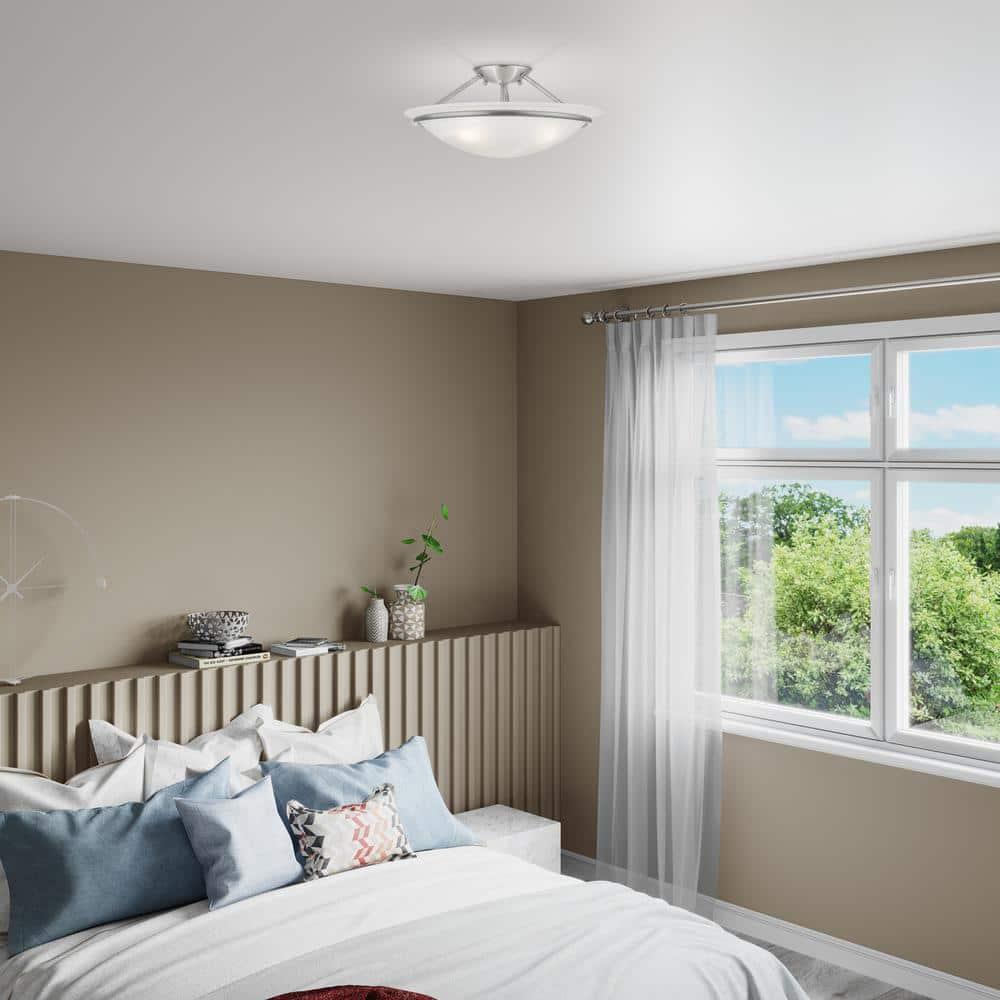 Livex Lighting Newburgh 3 - Light Semi-Flush Mount in Brushed Nickel