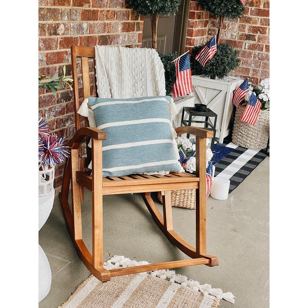 Clayton Rocking Chair Indoor/Outdoor - PAT7003 - Teak - Safavieh