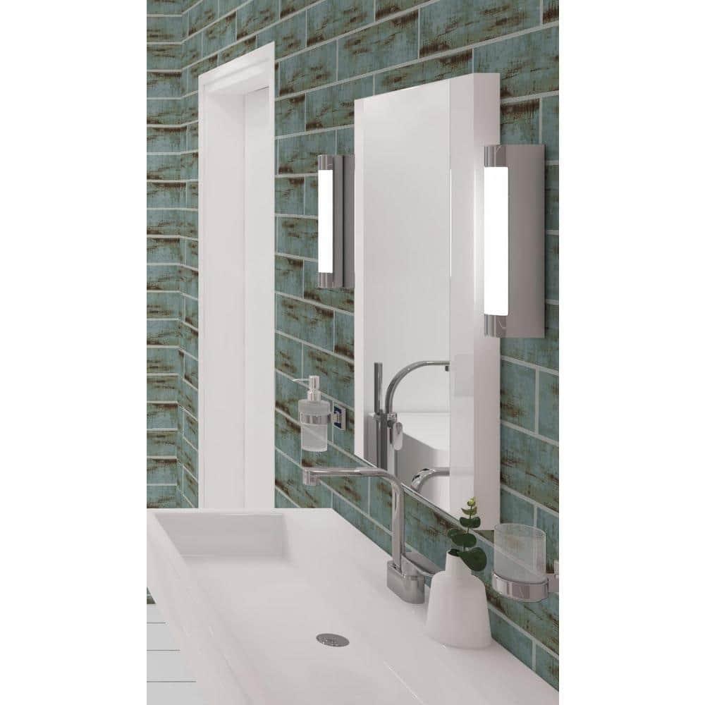 Andova Serenite 4-in. x 16-in. Subway Vintage Look Glazed Porcelain Vintage Wall Tile