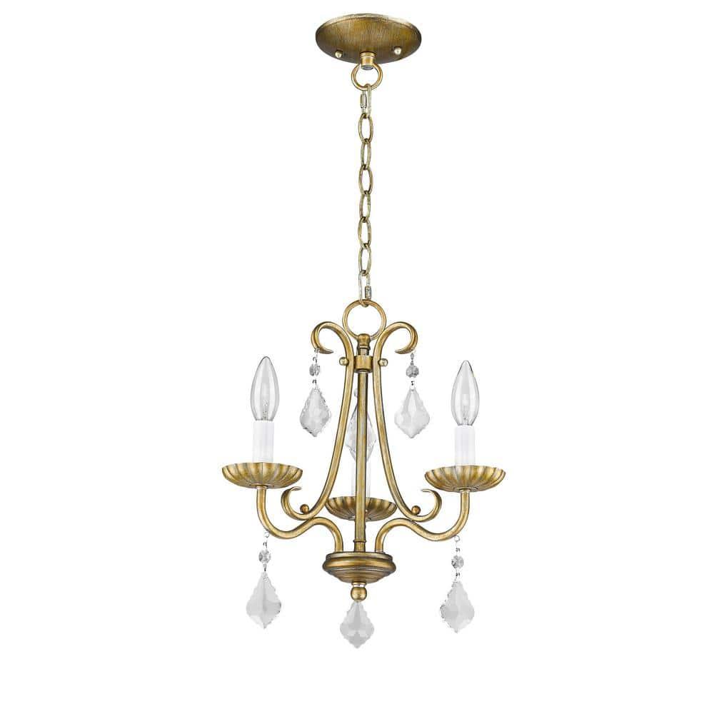 Livex Lighting Daphne 3 - Light Chandelier in  Antique Gold Leaf
