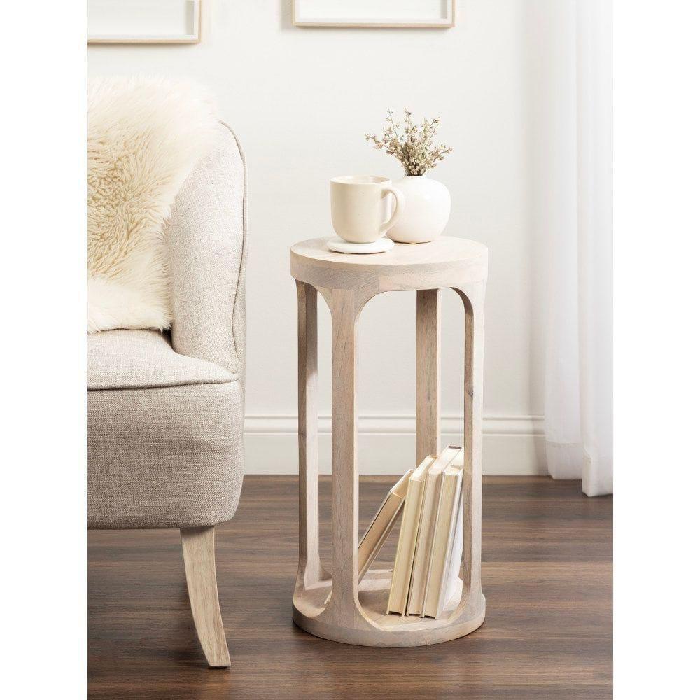 Kate and Laurel Dahl Wood Drink Table, 12x12x23, White