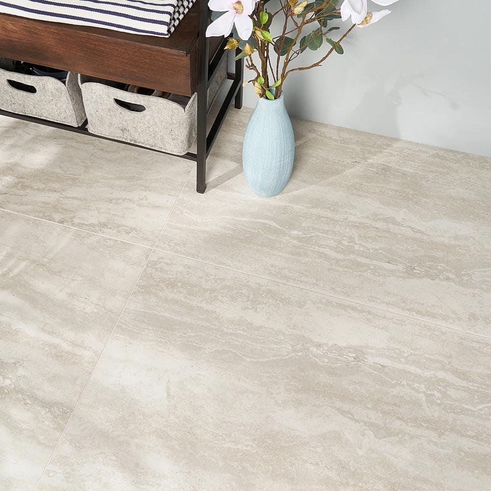 Essential Travertine 24" x 48" Porcelain Stone Look Wall & Floor Tile