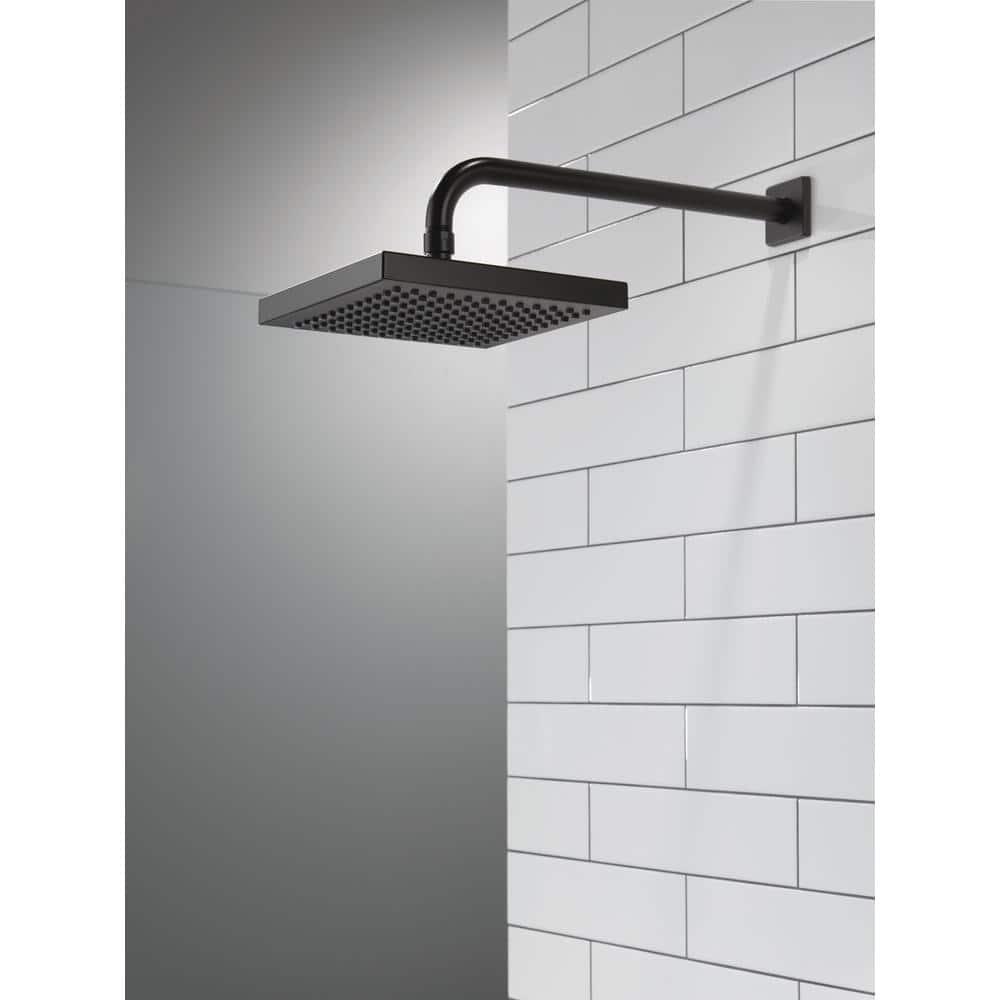 Universal Showering Components Square Single-Spray Rain Shower Head, Rainfall Shower Head 1.8 GPM
