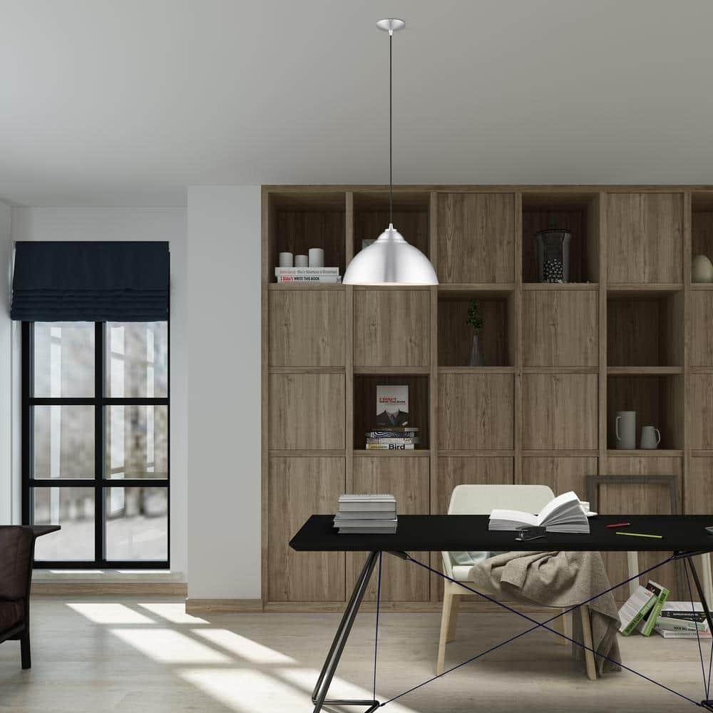Livex Lighting Metal Shade 1 - Light Chandelier in  Brushed Aluminum