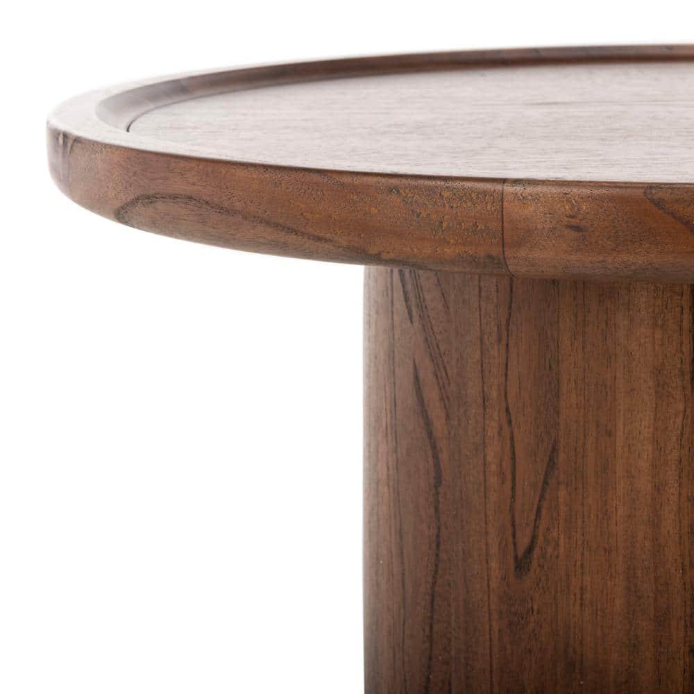 Devin Round Coffee Table - Dark Oak - Safavieh