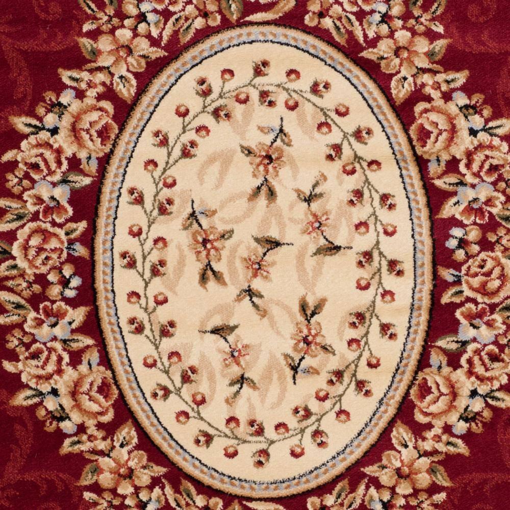 Lyndhurst LNH328 Power Loomed Area Rug - Red/Ivory - 6'x9' - Safavieh