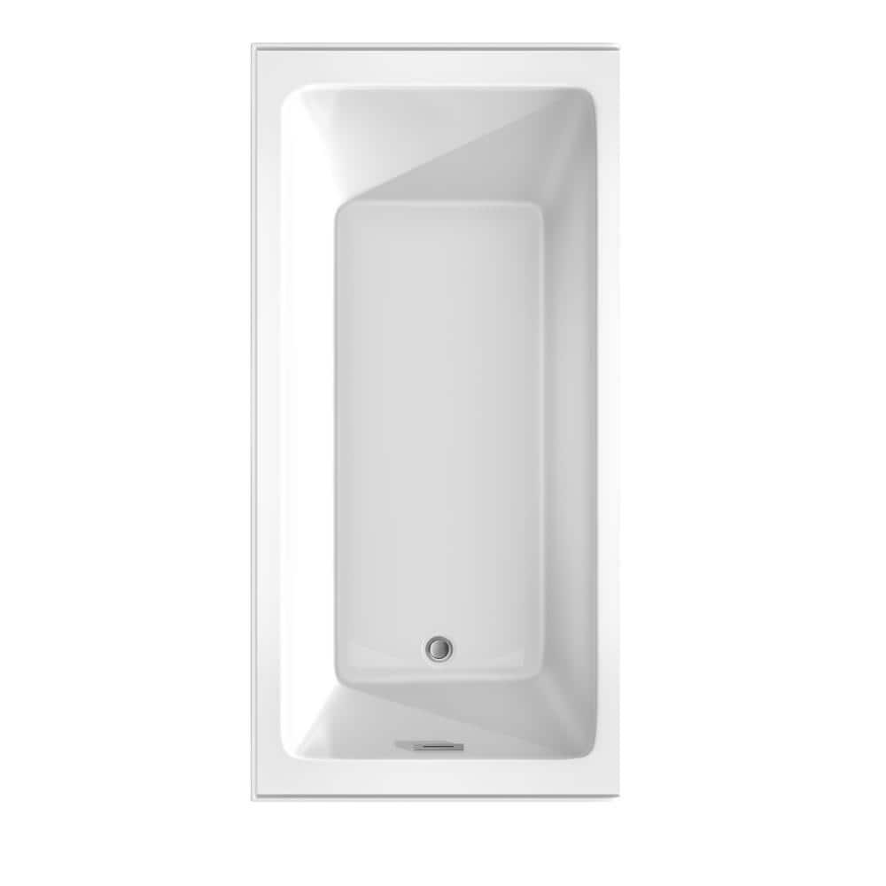 Wyndham Collection Grayley 66'' x 32'' Alcove / Tile In Soaking Acrylic Bathtub WCBTW16632L