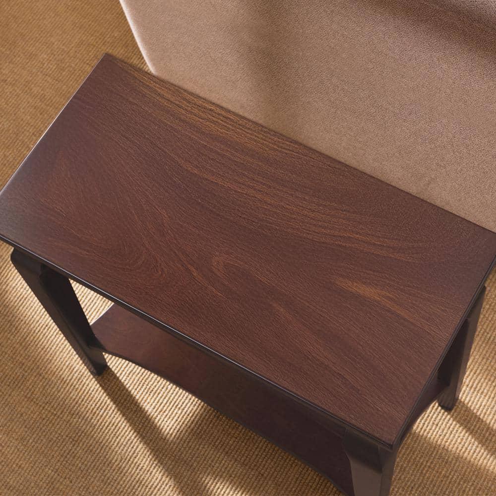 Leick Home Stratus Narrow Chairside Table in Heartwood Cherry
