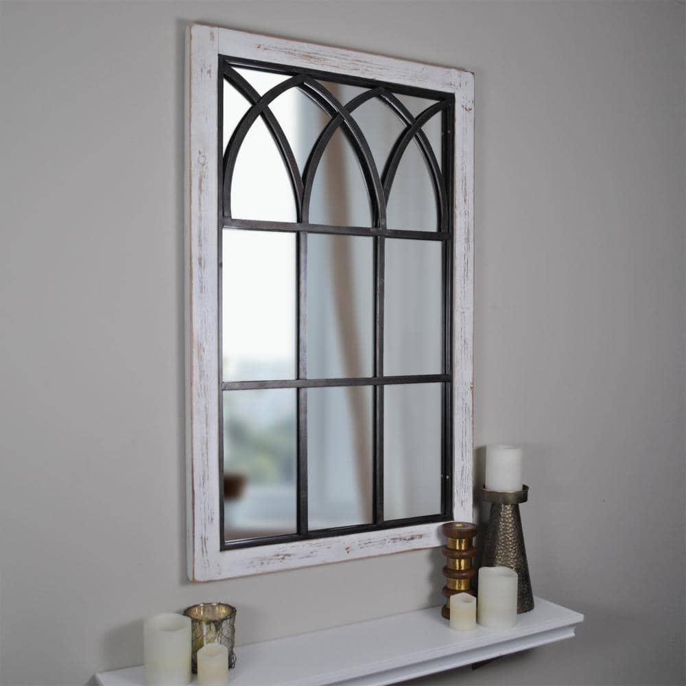 FirsTime & Co. White Vista Arch Wall Mirror, Farmhouse, Rectangular, 23.6 x 1.25 x 37.4 in